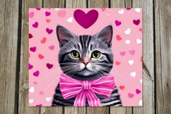 Valentine animals | 4 cute cat Skinny tumbler designs 2 Product Image 2