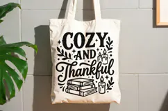 Cozy And Thankful Svg, Thanksgiving Svg, Cozy Season Svg. Product Image 7