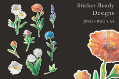 Hand Painted Oil Pastel Floral Clipart Bundle Product Image 6