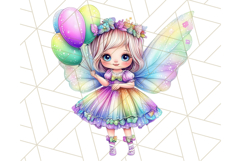 Pastel Fairy Clip Art PNG With Glitter, Rainbow Fairy Png Product Image 2