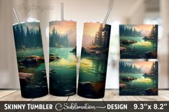 Lake Background Tumbler Design Product Image 1