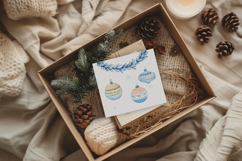 Watercolor Scandinavian Christmas Clipart Product Image 6