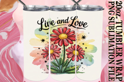 Gentle Moments 20oz tumbler wrap, Flowers Quote Product Image 1