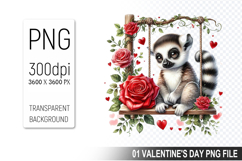 Valentine&#039;s Koala Cub Clipart PNG, Digital Download File Product Image 1