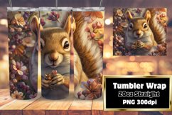 Stylish Squirrel Watercolor Wrap: Tumbler Collection Product Image 1