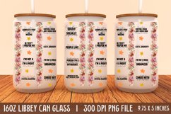 Funny Quotes 16oz Can Glass Wrap, Funny Quotes Can Glass Product Image 1