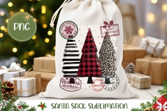 Rustic Christmas Tree Santa Sack, Christmas Gift Bag Product Image 1