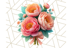 Pastel Flower Bouquet PNG Clipart, Elegant Floral Art Product Image 2
