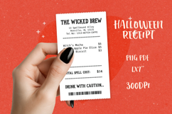 Spooky Halloween Receipt PNG|Funny Printable &amp; Sublimation Product Image 1