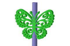 Butterfly Straw Topper STL File for 3D Printing. Product Image 6