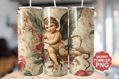 Cupid Vintage Valentine Tumbler | Valentine Tumbler Wrap Product Image 1