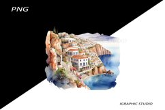 Greece summer clipart, Mediterranean Vacation Clipart Product Image 1