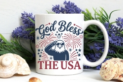 God Bless The Usa Svg, USA Eagle Svg, Fourth Of July Svg. Product Image 7