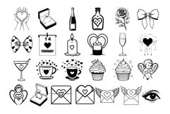 50 Valentine&#039;s Day Procreate Stamps Brushes Product Image 5