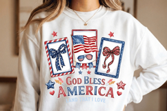God Bless America PNG T-Shirt|4th of July PNG Sublimation Product Image 7