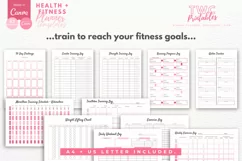 Health & Fitness Planner Canva Templates | 63 Pg | PINKS Product Image 6