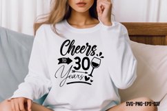 Cheers to 30 years SVG Product Image 1