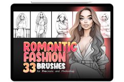 33 Procreate Romantic Style Stamp Brushes Product Image 1