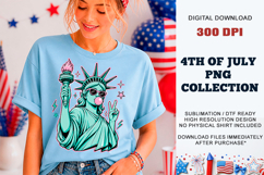 Bubble Gum Liberty PNG | Cool Statue of Liberty DTF Product Image 7