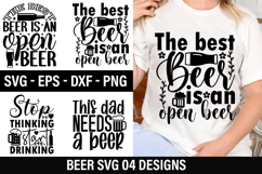 Beer SVG Design - Stop thinking start drinking Product Image 1