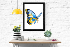 Butterfly Blue Yellow Insect Watercolor Sublimation Product Image 6