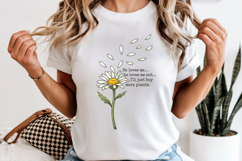Funny Plant Lover PNG, He Loves Me Not Daisy Sublimation Product Image 7