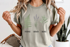Patience Growth Silence PNG, Minimalist Plant Sublimation Product Image 6