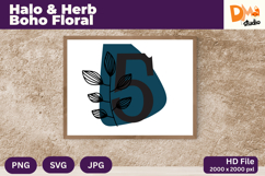 Halo &amp; Herb Boho Floral Monogram Product Image 1