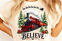 Believe North Pole Train PNG, Christmas PNG, Believe PNG Product Image 1