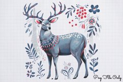 Scandinavian Christmas Reindeer Clipart Bundle Product Image 9