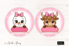 Pink Custom Cute Christmas Ornament PNG Product Image 3