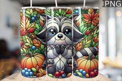 Cute Raccoon Fall Tumbler Wrap Design | High Quality 300 Dpi Product Image 1