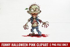 Funny Halloween Pink Clipart PNG Product Image 1