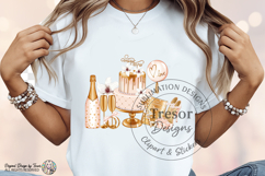 Champagne Wedding Planner PNG Bride Clipart Sublimation Product Image 2
