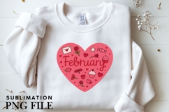 February heart png design for T-shirts Product Image 3