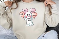 Retro Valentines Day Ghosts Clipart PNG Product Image 1