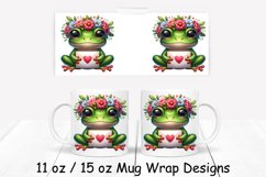 Frog Spring Mug Wrap| Sublimation PNG | 11oz 15oz Product Image 1