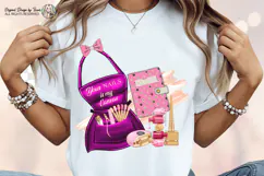 Nail Apron Sublimation PNG Pink Beauty Quote Design Product Image 3