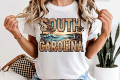 South Carolina State PNG, Vintage Palmetto Deer Sublimation Product Image 6