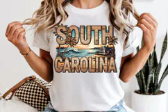 South Carolina State PNG, Vintage Palmetto Deer Sublimation Product Image 6