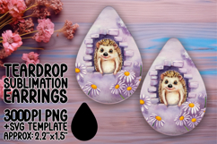 Charming Teardrop Earrings Artwork PNG , Animals In Wall Product Image 1