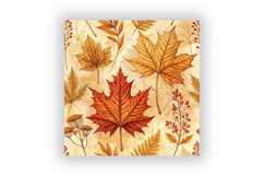 Maple Leaf Digital Paper Pack, Seamless Watercolor Pattern Product Image 6