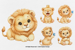 15 Bundle Watercolor The Lion King Jungle Roar Predator Wild Product Image 6