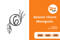 Botanic Charm Monogram -Elegant Floral Letters SVG, PNG, JPG Product Image 1