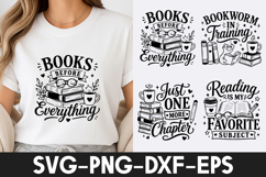 Book Lover Quotes T Shirt Design SVG PNG Product Image 1