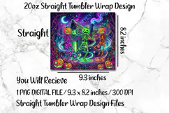Dancing Skeletons 20 OZ Skinny Tumbler Wrap Sublimation PNG. Product Image 5