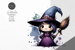 Halloween clipart, Witch clipart, Autumn clipart Product Image 1