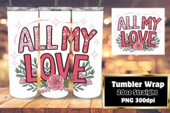 HIGH-QUALITY 20oz Tumbler PNG , Valentines Product Image 1