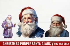 Christmas Purple Santa Claus Sublimation Product Image 1