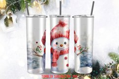 Christmas Snowman Tumbler Sublimation Designs Product Image 2